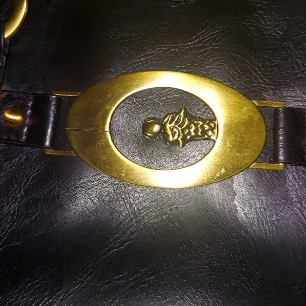 Unique Vintage Leather Club Black Leather Satchel - Picture 6 of 6